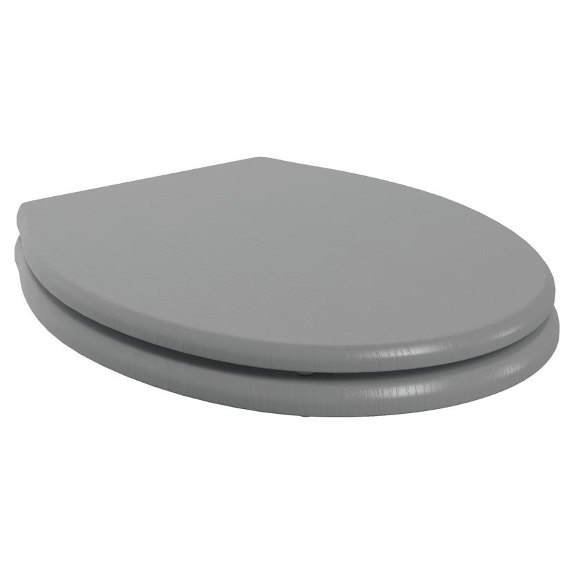 Sapporo Soft Close Wood Effect Toilet Seat - Grey Ash